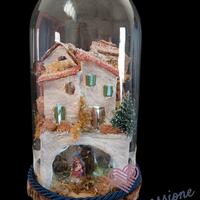 presepe in campana di vetro