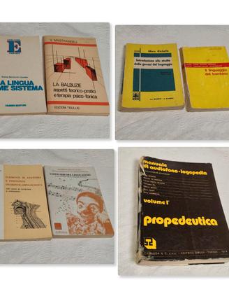 lotto 7 libri linguistica, logopedia, linguaggio