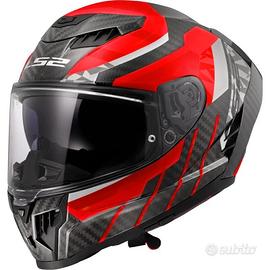 LS2 FF807 Dragon Carbon Trax Gloss Taglie XS, S, M
