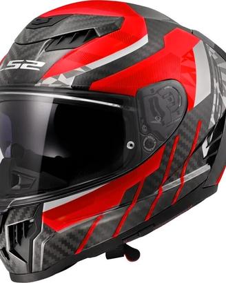 LS2 FF807 Dragon Carbon Trax Gloss Taglie XS, S, M