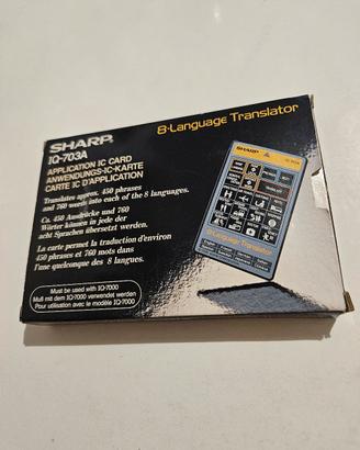 Sharp IQ-703A 8-Language Translator Card Vintage 