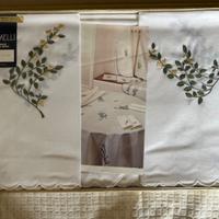 Set cucina rettangolare 6 posti 15 pezzi ricamato