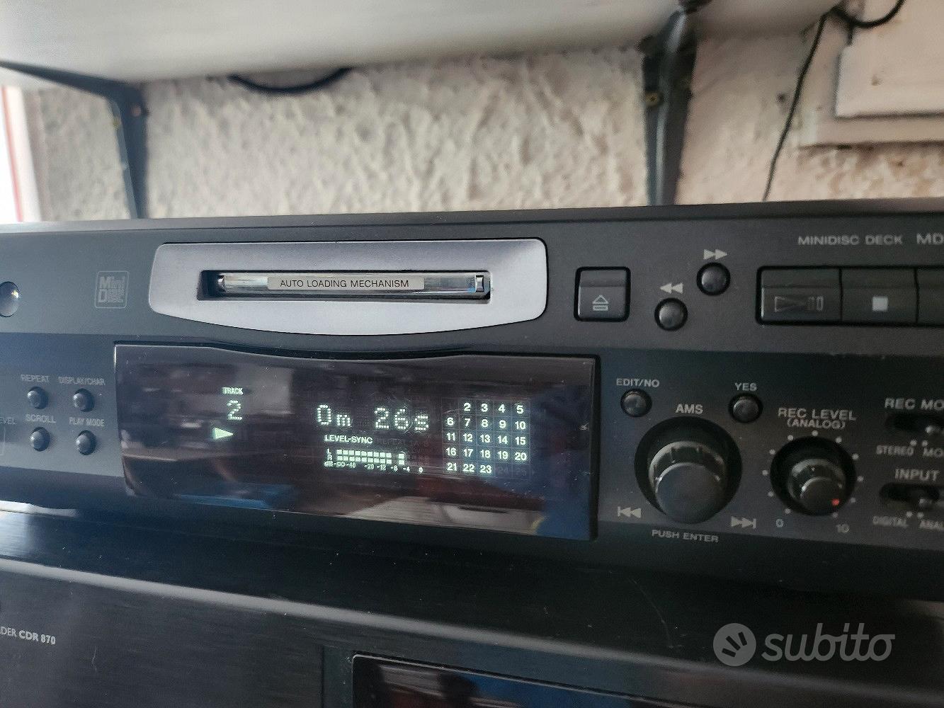 Sony mini disc minidisc deck mdss39 Audio/Video In vendita a Novara