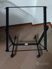 stand reggi mixer effettistica banco regia luci ec