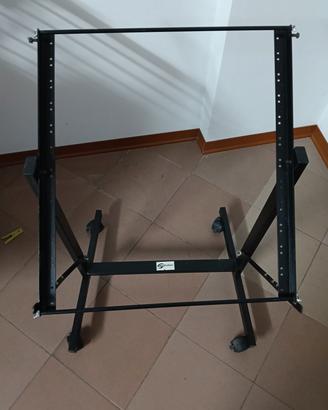 stand reggi mixer effettistica banco regia luci ec
