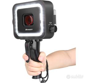 Lampada subacquea ric per Go pro Hero 7/6/5 NUOVA