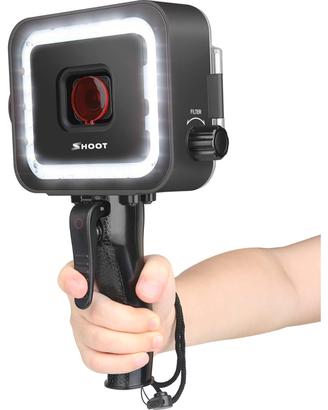 Lampada subacquea ric per Go pro Hero 7/6/5 NUOVA