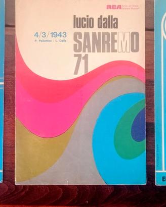 Lotto 3 spartiti musicali anni 70