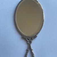 SPECCHIETTO DA BORSETTA VINTAGE ARGENTO '800