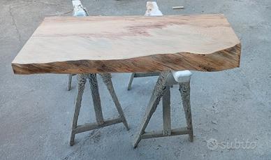 piano lavabo in legno massello 