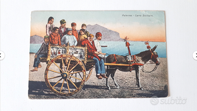 cartolina carretto carro siciliano sicilia palermo