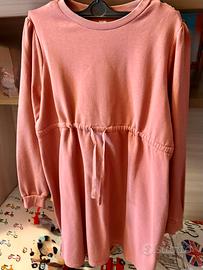 Abito premaman felpato col. Salmone