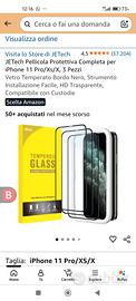 Pellicole protettive (vetrini)  iPhone 11pro/X/XS