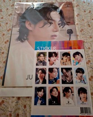 12 poster Jungkook Bts 30x42cm  con stickers