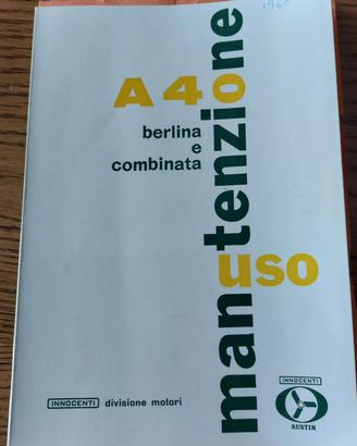 Libretto Uso e Manutenzione A40 1960