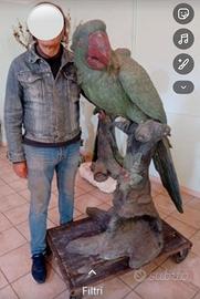 STATUA COPPIA DI PAPPAGALLI ANTIQUARIATO