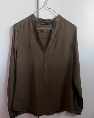 Camicia/Blusa Zara Woman Verde Militare