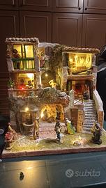 presepe artigianale Napoletano multipiano 