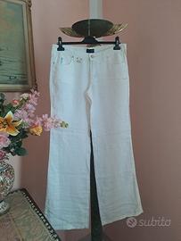 pantalone donna lino Armani