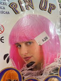 n.5 PARRUCCHE ROSA fluo A CASCHETTO LISCIO