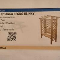 Pergola con panca in legno