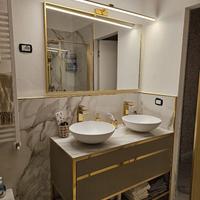 bagno moderno ferro color oro cassetto laccato