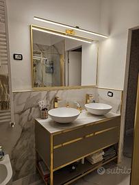 bagno moderno ferro color oro cassetto laccato