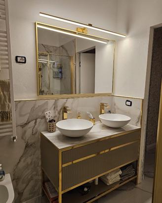 bagno moderno ferro color oro cassetto laccato