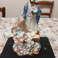 sacra famiglia in ceramica 