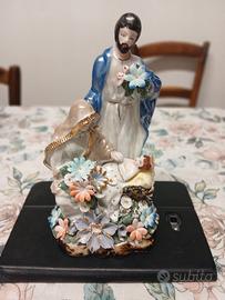 sacra famiglia in ceramica 