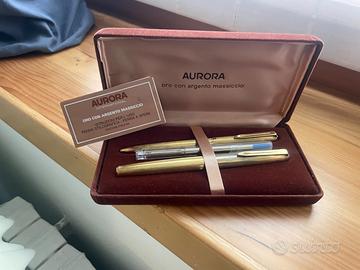 Penne aurora in argento massiccio placcate oro 22