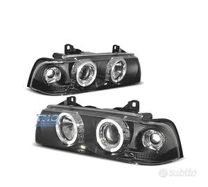 FARI BMW E36 91-99 OCCHI ANGELI CCFL FONDO NERO