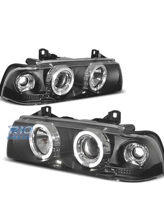 FARI BMW E36 91-99 OCCHI ANGELI CCFL FONDO NERO