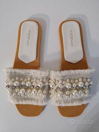 Sandali Tata donna perla e strass