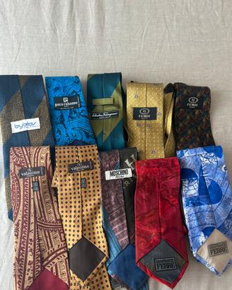 10 Cravatte Firmate Vintage Originali