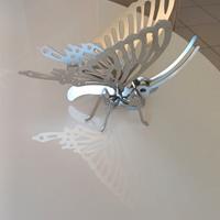 Farfalla in acciaio d'arredo
