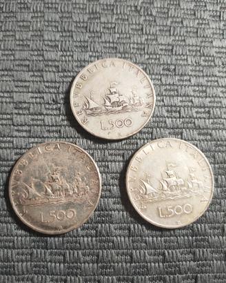 lotto di 3 monete caravelle