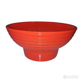 Ciotola vintage rotonda in ceramica rossa SIC