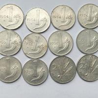 1 lira e 2 lire repubblica italiana 