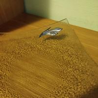 svuota tasche in vetro lavorato 23 x 23 cm