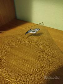 svuota tasche in vetro lavorato 23 x 23 cm