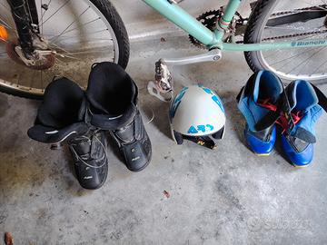 Mountain bike casco scarpe sci