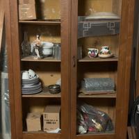 Vetrina /Credenza vintage in legno con intarsio