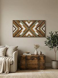 Quadro moderno geometrico in legno
