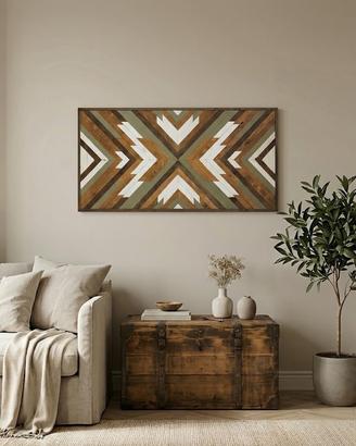 Quadro moderno geometrico in legno