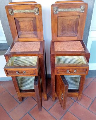 Comodini 1920 liberty noce/marmo