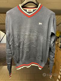Maglione uomo Lonsdale blu scollo