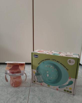 Chicco set prima pappa + Perfect Cup, nuovi