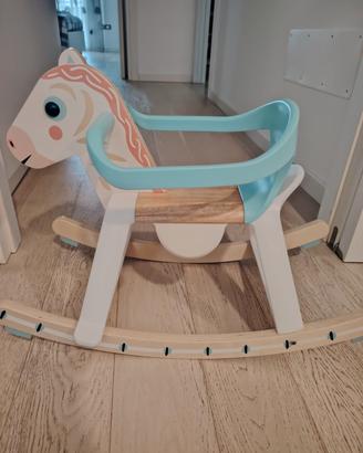 cavallo di legno a dondolo djeco