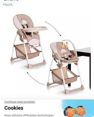 seggiolone e sdraietta 2 in 1